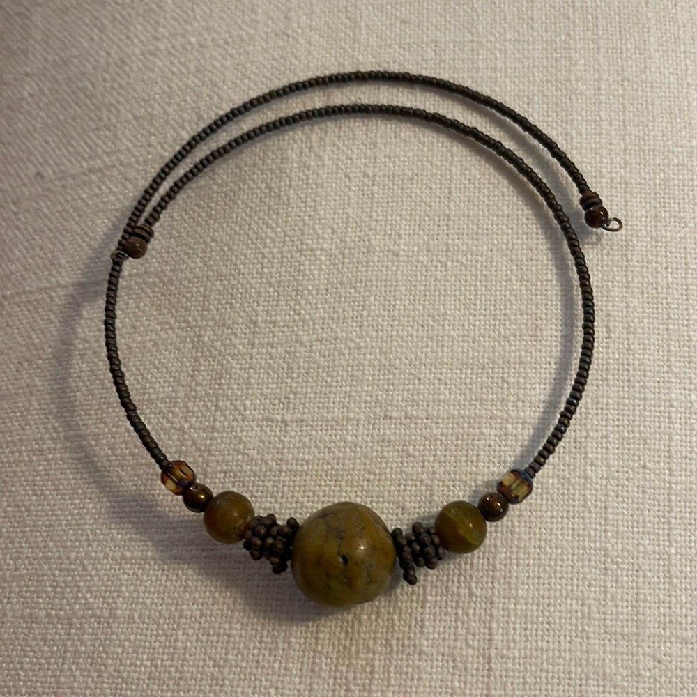 Beaded choker necklace